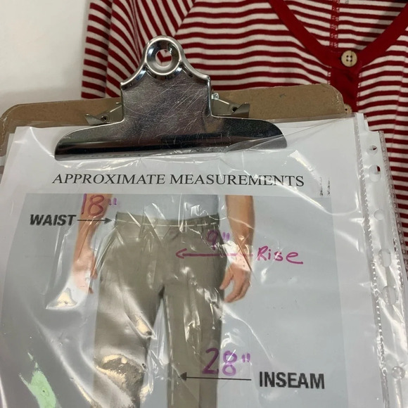 Burt’s Bee’s Baby Women’s Organic Cotton Red/White One  Piece Pajama MEDIUM - Picture 6 of 11